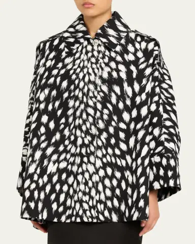 Givenchy Animal Print Cocoon Trench Coat | Thumbnail 4