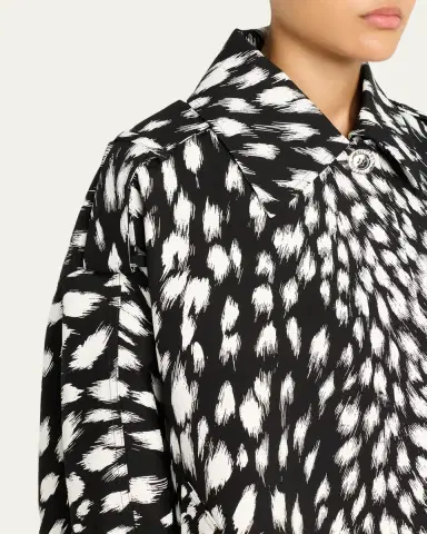 Givenchy Animal Print Cocoon Trench Coat | Thumbnail 5