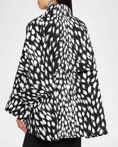 Givenchy Animal Print Cocoon Trench Coat | Thumbnail 7
