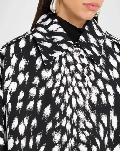 Givenchy Animal Print Cocoon Trench Coat | Thumbnail 9