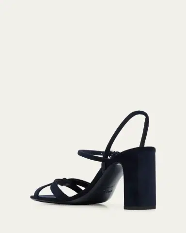 Jimmy Choo 85mm Elsy Suede Block-Heel Sandals | Thumbnail 2
