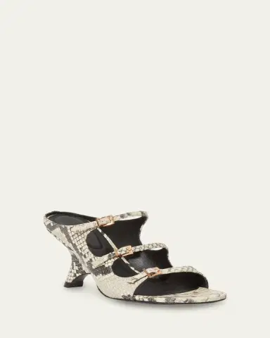 Simkhai River Snake-Printed Leather Buckle Mules | Thumbnail 2 Simkhai River Snake-Printed Leather Buckle Mules | Thumbnail 2