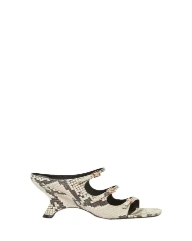 Simkhai River Snake-Printed Leather Buckle Mules | Thumbnail 1 Simkhai River Snake-Printed Leather Buckle Mules | Thumbnail 1