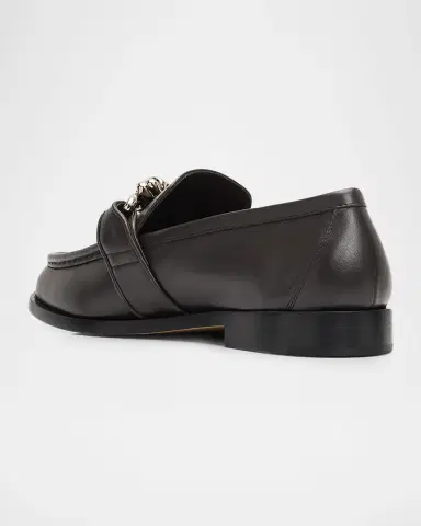 Bottega Veneta Men's Astaire Metallic Knot Napa Loafers | Thumbnail 12