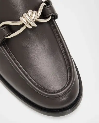 Bottega Veneta Men's Astaire Metallic Knot Napa Loafers | Thumbnail 13