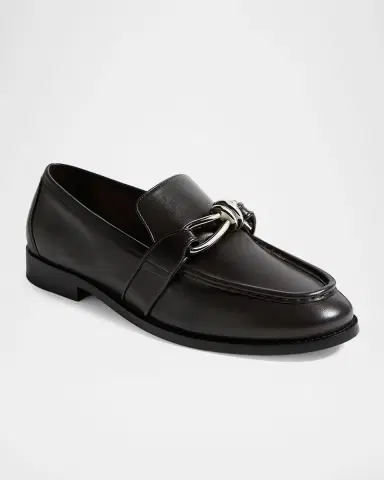 Bottega Veneta Men's Astaire Metallic Knot Napa Loafers | Thumbnail 15