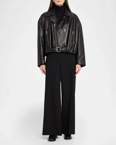 Loewe Short Nappa Lambskin Biker Jacket | Thumbnail 6 Loewe Short Nappa Lambskin Biker Jacket | Thumbnail 6