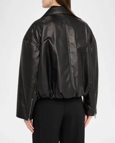 Loewe Short Nappa Lambskin Biker Jacket | Thumbnail 7 Loewe Short Nappa Lambskin Biker Jacket | Thumbnail 7
