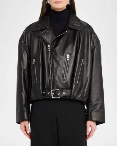 Loewe Short Nappa Lambskin Biker Jacket | Thumbnail 8 Loewe Short Nappa Lambskin Biker Jacket | Thumbnail 8