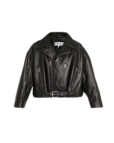 Loewe Short Nappa Lambskin Biker Jacket | Thumbnail 1 Loewe Short Nappa Lambskin Biker Jacket | Thumbnail 1
