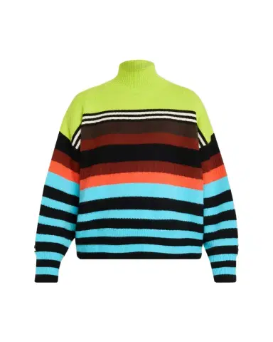 CHRISTOPHER JOHN ROGERS Striped Brushed Wool Turtleneck Sweater | Thumbnail 1