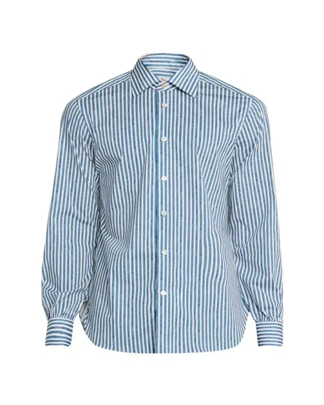 Men's Cotton-Stretch Stripe Button-Down Shirt