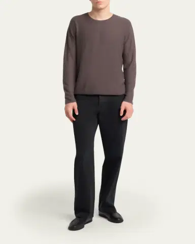 THE ROW Men's Felted Cashmere Crewneck Sweater | Thumbnail 2 THE ROW Men's Felted Cashmere Crewneck Sweater | Thumbnail 2