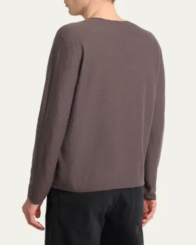 THE ROW Men's Felted Cashmere Crewneck Sweater | Thumbnail 3 THE ROW Men's Felted Cashmere Crewneck Sweater | Thumbnail 3