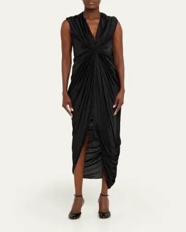 Loewe Draped Asymmetric Looped-Panel Dress | Thumbnail 2 Loewe Draped Asymmetric Looped-Panel Dress | Thumbnail 2