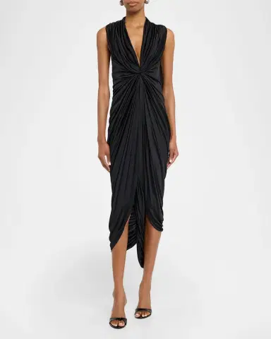 Loewe Draped Asymmetric Looped-Panel Dress | Thumbnail 8 Loewe Draped Asymmetric Looped-Panel Dress | Thumbnail 8