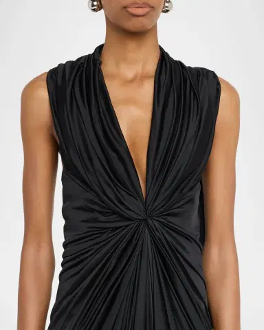 Loewe Draped Asymmetric Looped-Panel Dress | Thumbnail 9 Loewe Draped Asymmetric Looped-Panel Dress | Thumbnail 9