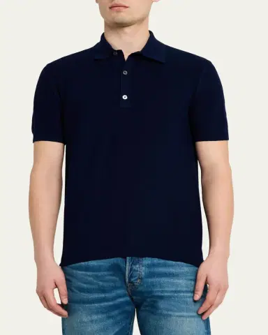 Tom Ford Men's Classic-Fit Cotton Pique Polo Shirt | Thumbnail 12 Tom Ford Men's Classic-Fit Cotton Pique Polo Shirt | Thumbnail 12