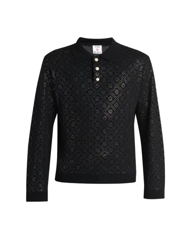 Men's Hot Fix Monogram ong-Sleeve Shirt