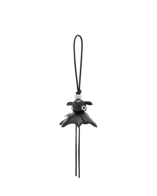 LOEWE Men's Biker Puzz Leather Keychain Purse Charm