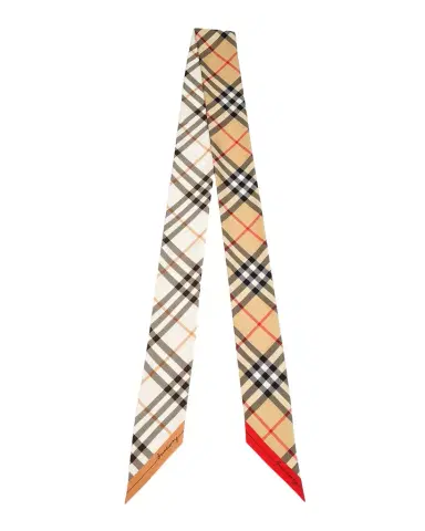 Burberry Skinny Contrast Check Silk Scarf | Thumbnail 1