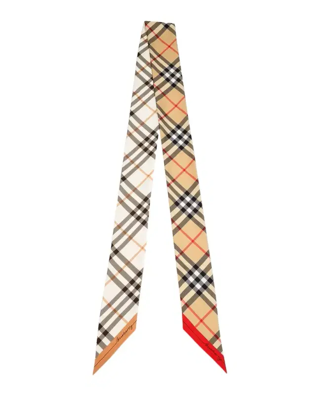 Burberry Skinny Contrast Check Silk Scarf