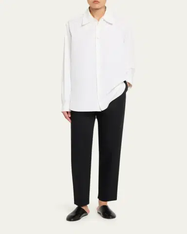 Eskandar Cotton Tapered Regular Trousers | Thumbnail 2 Eskandar Cotton Tapered Regular Trousers | Thumbnail 2