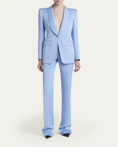 Tom Ford Cotton Velvet Straight-Leg Pants | Thumbnail 2