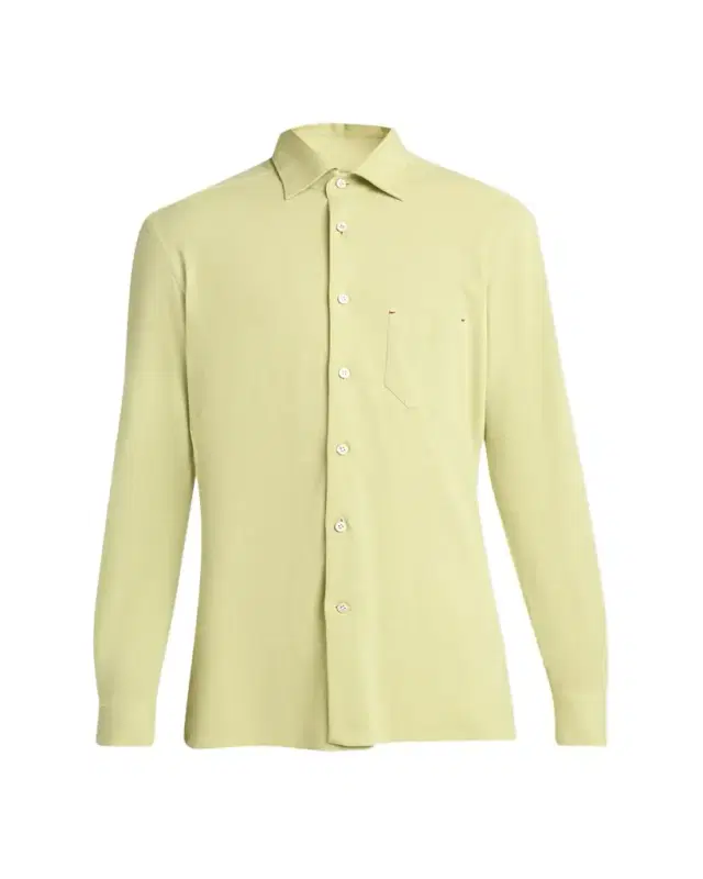 Kiton Men's Pique Button-Down Shirt with Bar Tack Pocket