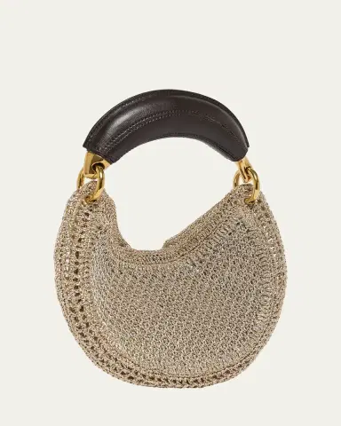 Chloé Summer Banana Mini Hobo Bag in Metallic Crochet | Thumbnail 3 Chloé Summer Banana Mini Hobo Bag in Metallic Crochet | Thumbnail 3