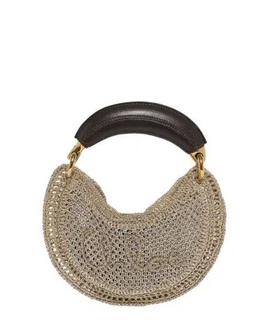 Chloé Summer Banana Mini Hobo Bag in Metallic Crochet | Thumbnail 1 Chloé Summer Banana Mini Hobo Bag in Metallic Crochet | Thumbnail 1