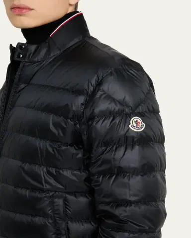 Moncler Men's Quilted Nylon Short Down Jacket | Thumbnail 5