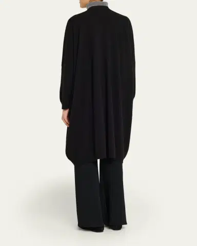Eskandar Cashmere Wide V Neck Cardigan - 3/4 Length | Thumbnail 3 Eskandar Cashmere Wide V Neck Cardigan - 3/4 Length | Thumbnail 3