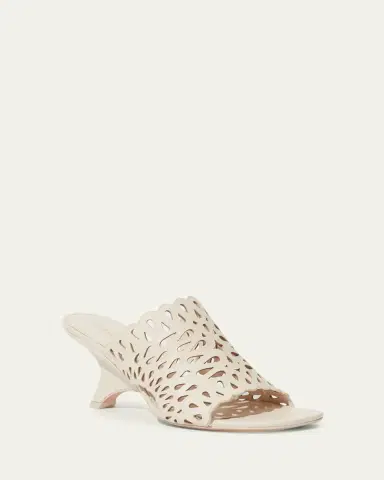 Simkhai Shadow Laser-Cut Leather Mules | Thumbnail 2 Simkhai Shadow Laser-Cut Leather Mules | Thumbnail 2