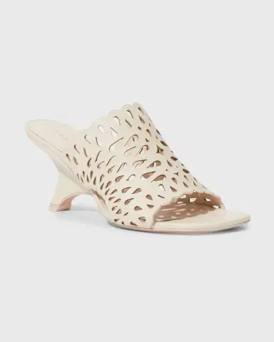 Simkhai Shadow Laser-Cut Leather Mules | Thumbnail 3 Simkhai Shadow Laser-Cut Leather Mules | Thumbnail 3