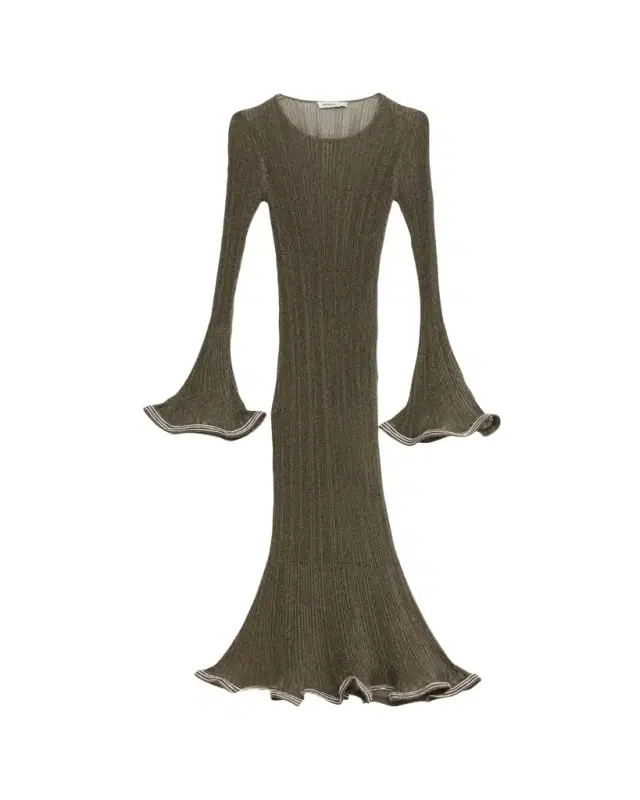 Chessie Embellished Knit Midi Dress