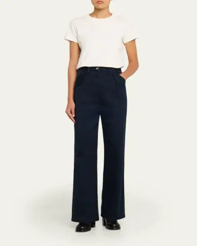 RÙADH The Odette Pintuck Straight-Leg Sateen Pants | Thumbnail 2 RÙADH The Odette Pintuck Straight-Leg Sateen Pants | Thumbnail 2