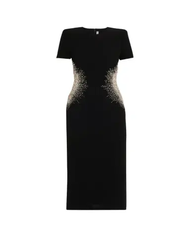 Naeem Khan Crystal Embellished Short-Sleeve Midi Dress | Thumbnail 1 Naeem Khan Crystal Embellished Short-Sleeve Midi Dress | Thumbnail 1