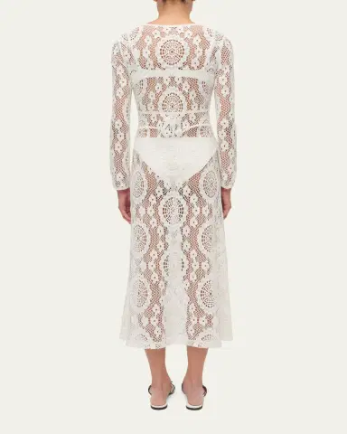 Simkhai Hawthorne Long-Sleeve Lace Dress | Thumbnail 3