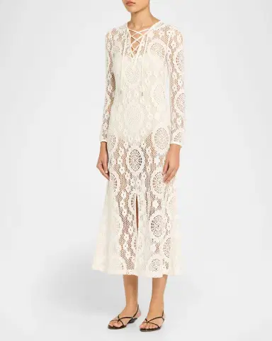 Simkhai Hawthorne Long-Sleeve Lace Dress | Thumbnail 8