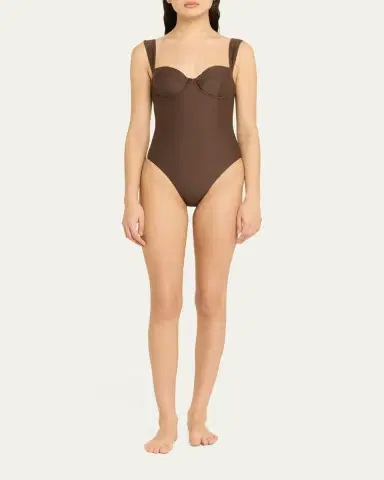 Simkhai Kyle Bustier One-Piece Swimsuit | Thumbnail 2 Simkhai Kyle Bustier One-Piece Swimsuit | Thumbnail 2