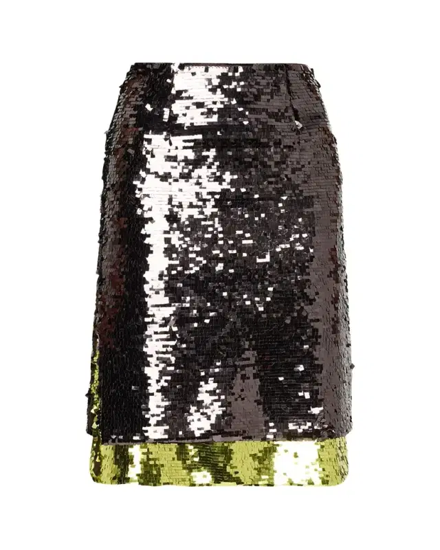 16ARLINGTON Nyla Sequined Knee-Length Skirt