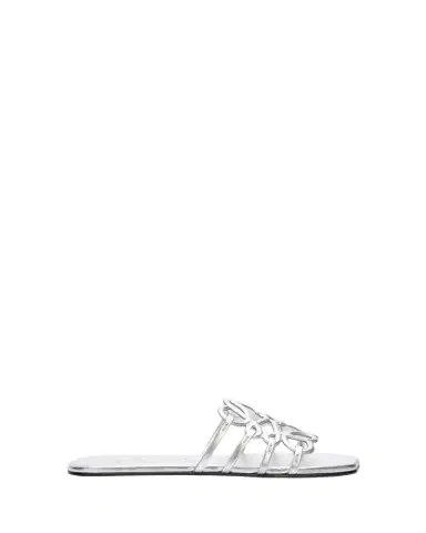 Loewe x Paula's Ibiza Petal Anagram Metallic Leather Slide Sandals | Thumbnail 1 Loewe x Paula's Ibiza Petal Anagram Metallic Leather Slide Sandals | Thumbnail 1
