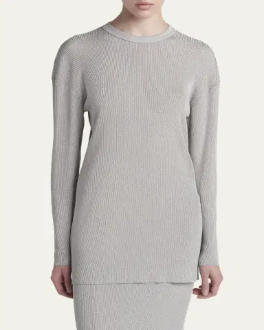 TOM FORD Paillette Rib Knit Tunic Top | Thumbnail 4 TOM FORD Paillette Rib Knit Tunic Top | Thumbnail 4