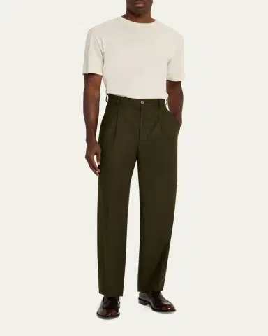 MAGLIANO Men's Signature Wool Double-Pleat Pants | Thumbnail 2 MAGLIANO Men's Signature Wool Double-Pleat Pants | Thumbnail 2