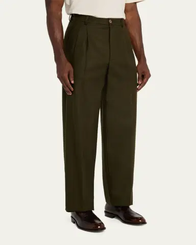MAGLIANO Men's Signature Wool Double-Pleat Pants | Thumbnail 4 MAGLIANO Men's Signature Wool Double-Pleat Pants | Thumbnail 4