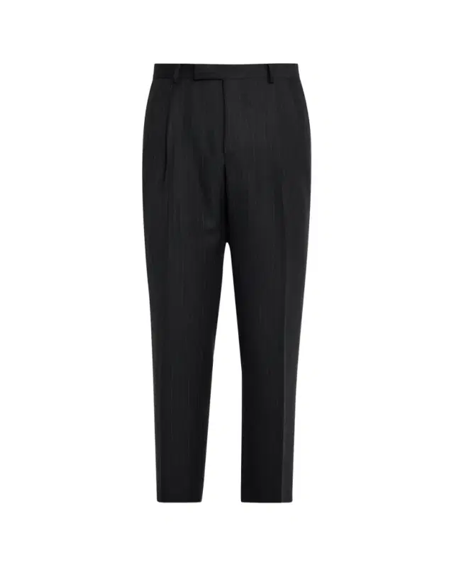 Men's Pinstripe Wool Trousers
