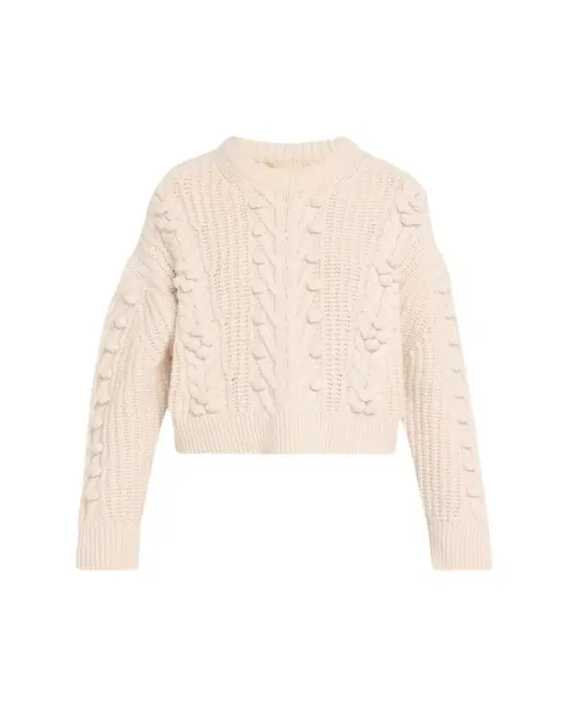 Indra Cashmere-Wool Cable-Knit Sweater