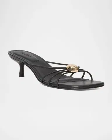 SIMKHAI Amaya Strappy Leather Kitten-Heel Sandals | Thumbnail 6 SIMKHAI Amaya Strappy Leather Kitten-Heel Sandals | Thumbnail 6