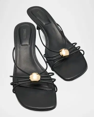 SIMKHAI Amaya Strappy Leather Kitten-Heel Sandals | Thumbnail 9 SIMKHAI Amaya Strappy Leather Kitten-Heel Sandals | Thumbnail 9